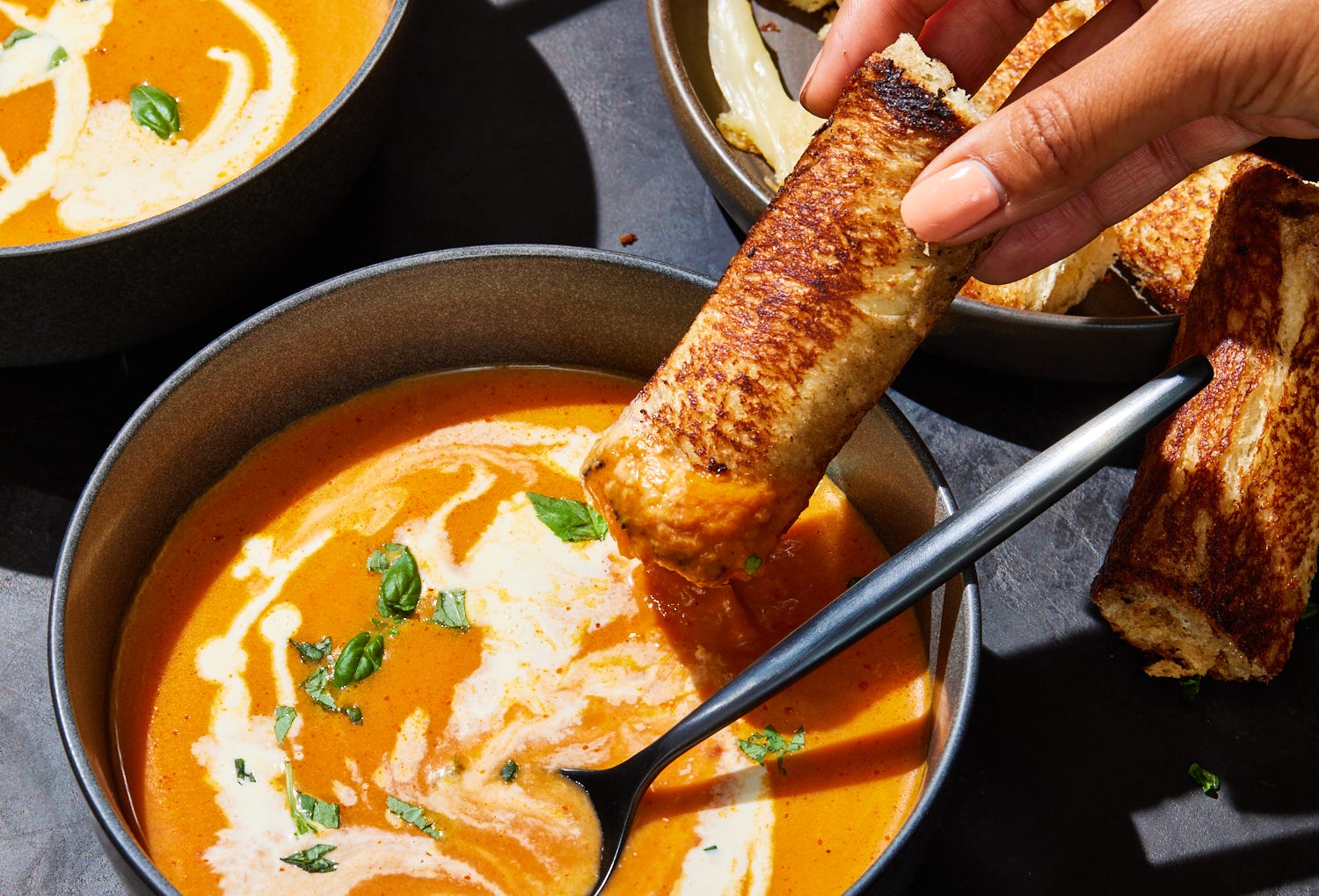 Pumpkin Tomato Soup With Grilled Swiss Cheese Sticks Is The Ultimate Easy Comfort Food