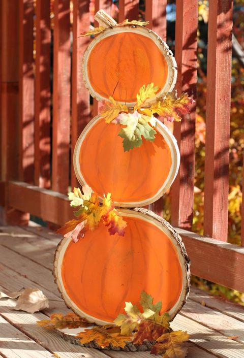 pumpkin wood slice crafts