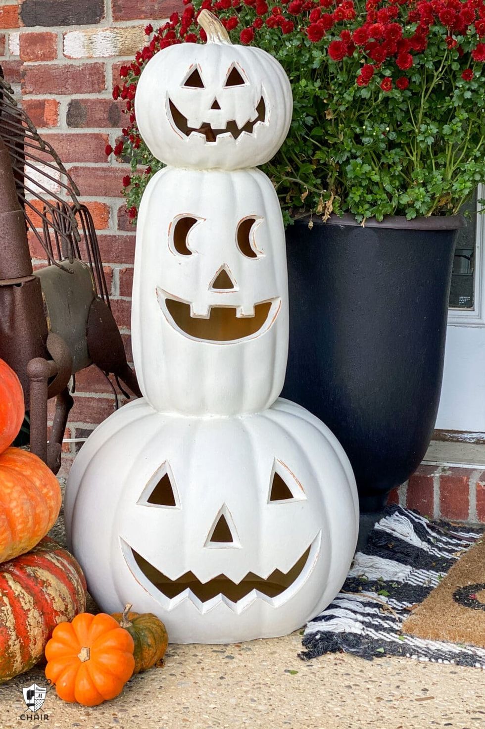 pumpkin carving ideas upcycled topiary