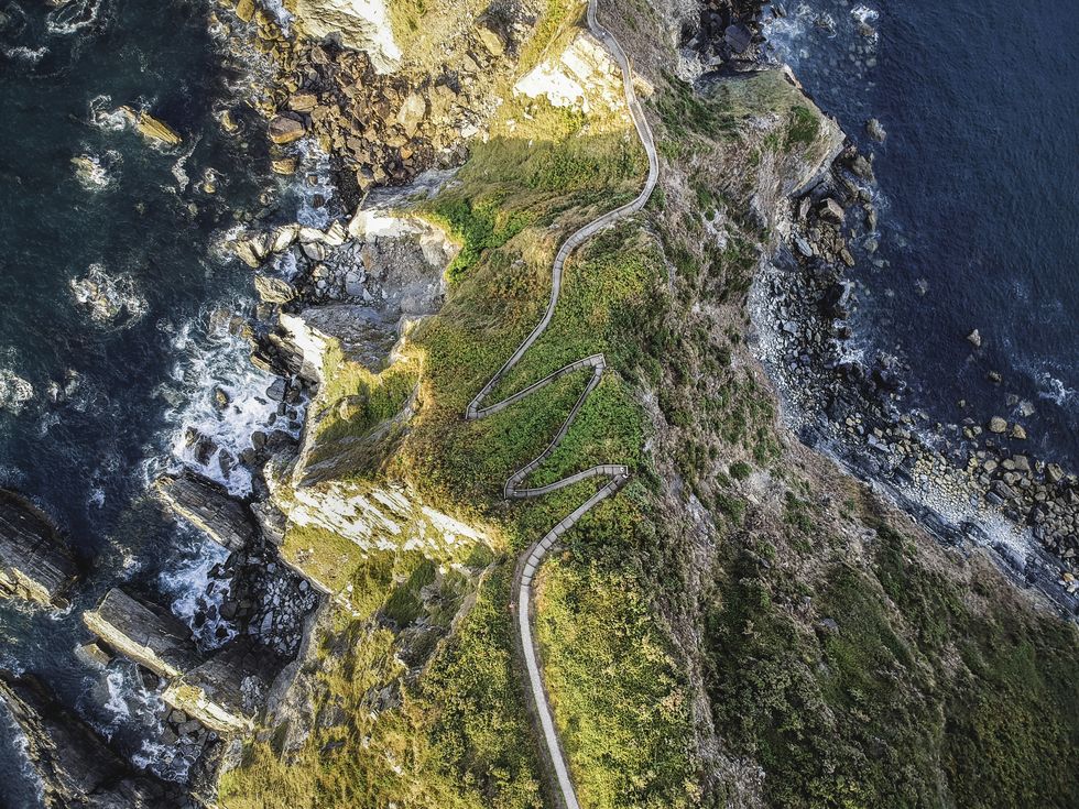 punta socastro from above, galicia, spain