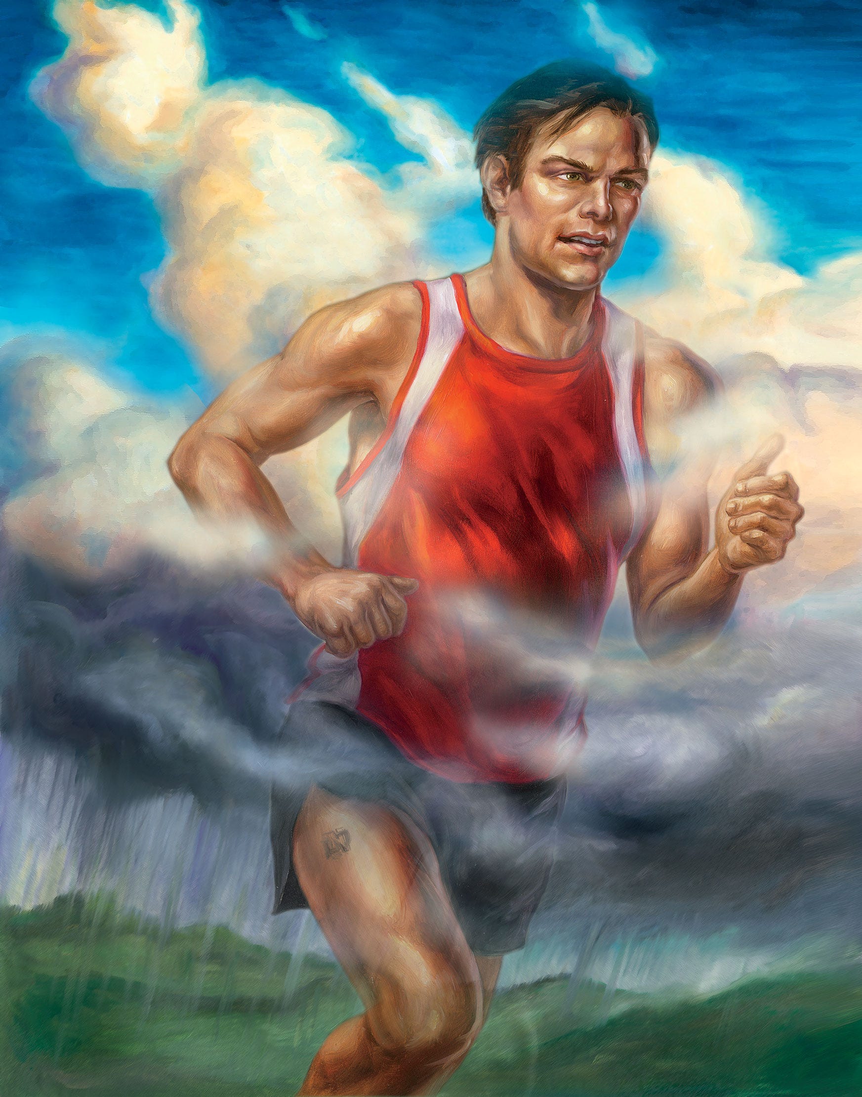 Painting, Art, Mythology, Human, Muscle, Illustration, Chest, Fictional character, 