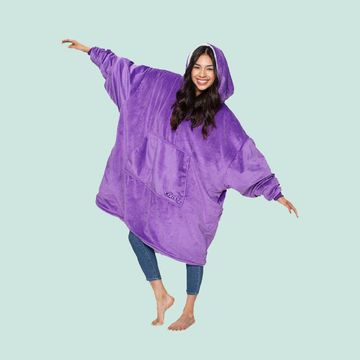 Purple, Clothing, Violet, Outerwear, Sleeve, Robe, Poncho, Costume, Magenta, 