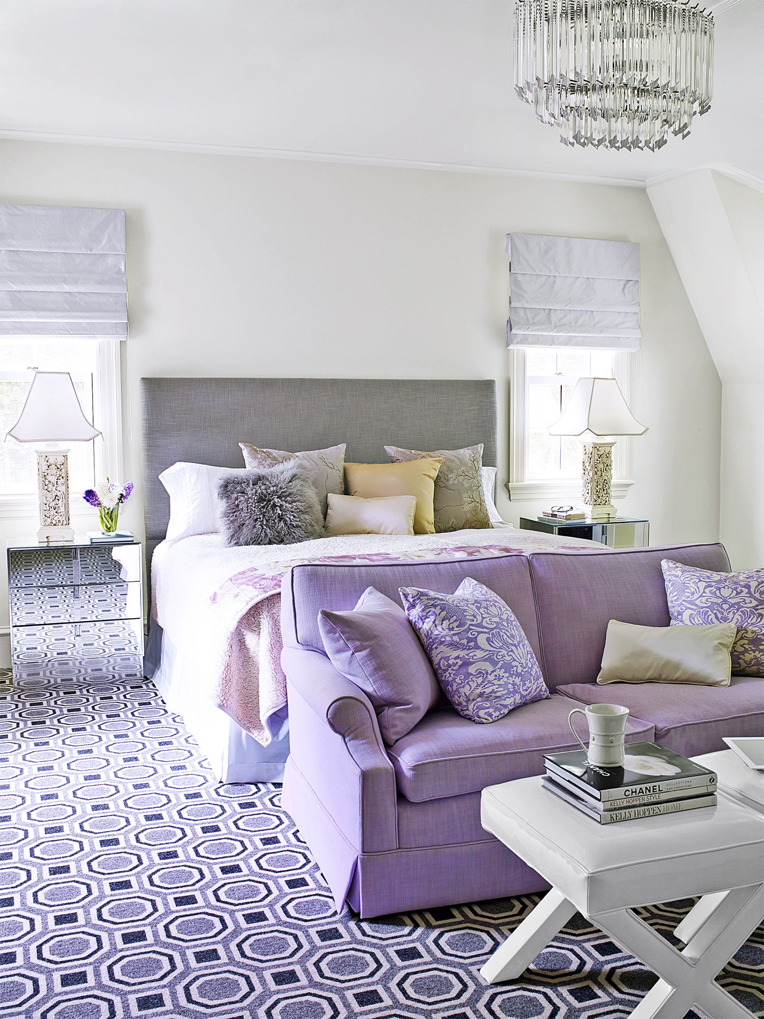 light purple living rooms