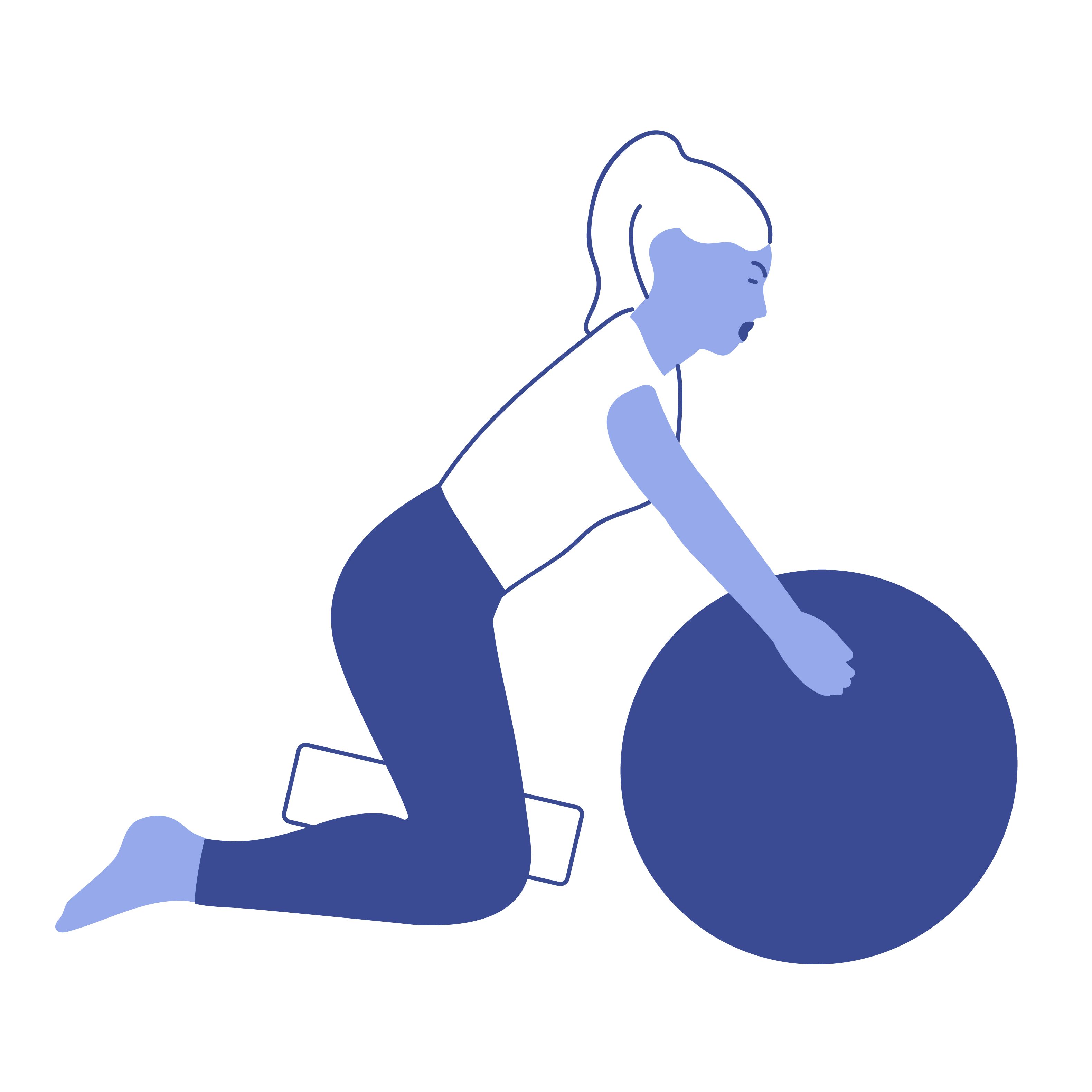 carrying a heavy ball exercises clipart