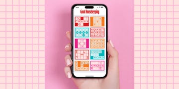 mobile phone displaying a series of puzzle games