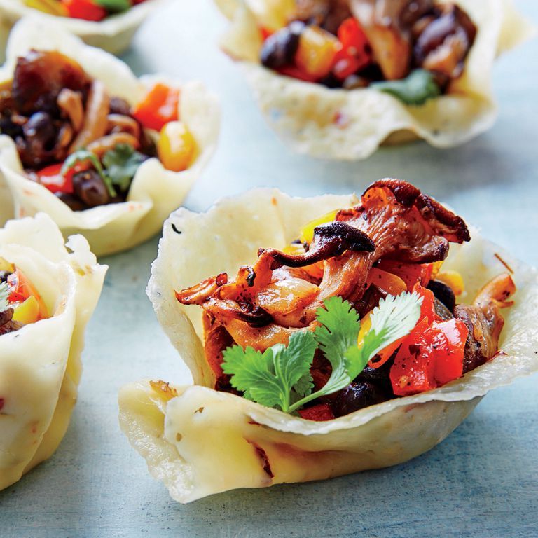 vegetable and cheese taco cups