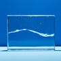 water wave in a glass tank