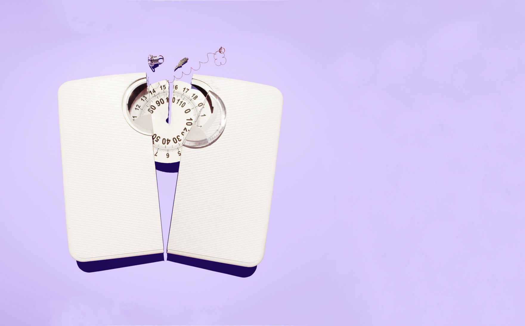broken scale weight loss weight gain
