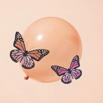 a balloon with butterflies on it