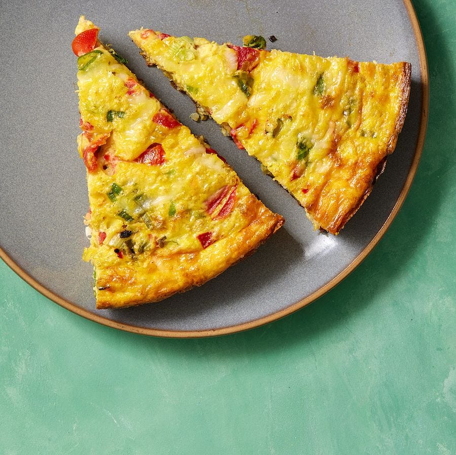 quinoa frittata with roasted red peppers and manchego