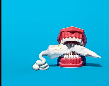 mouth biting toothpaste