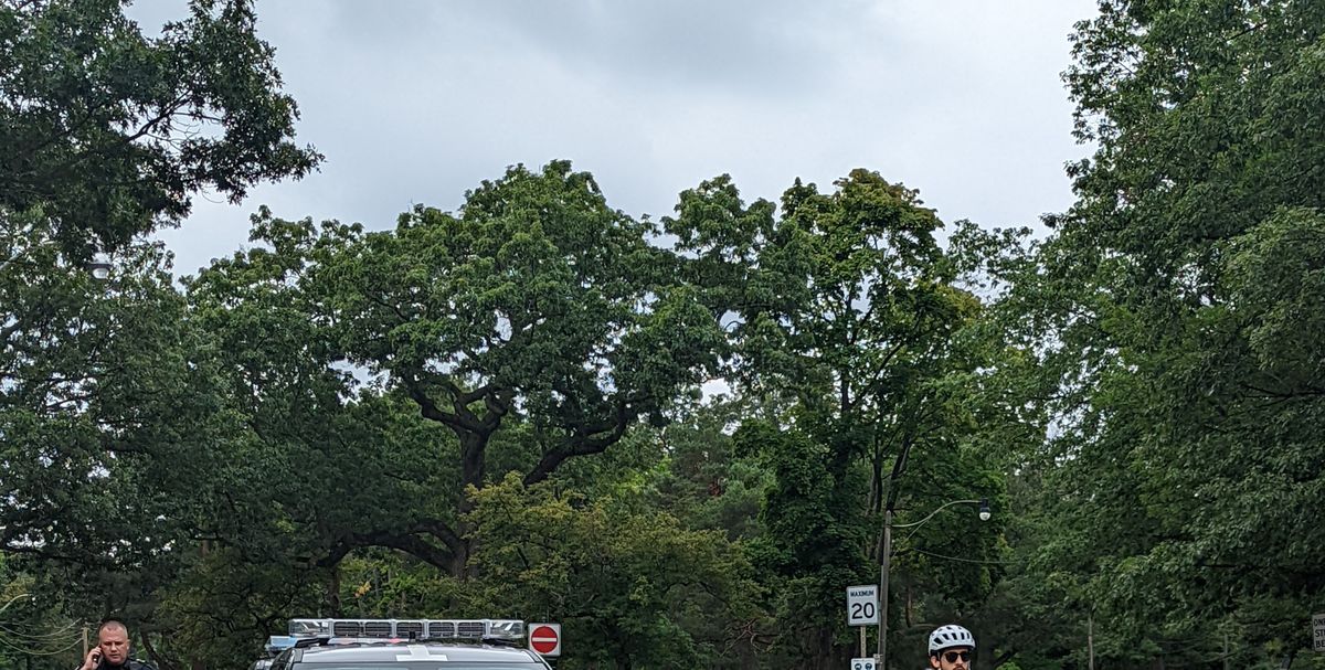 cyclist in high park