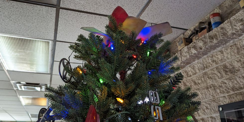 christmas tree at colorado auto and parts