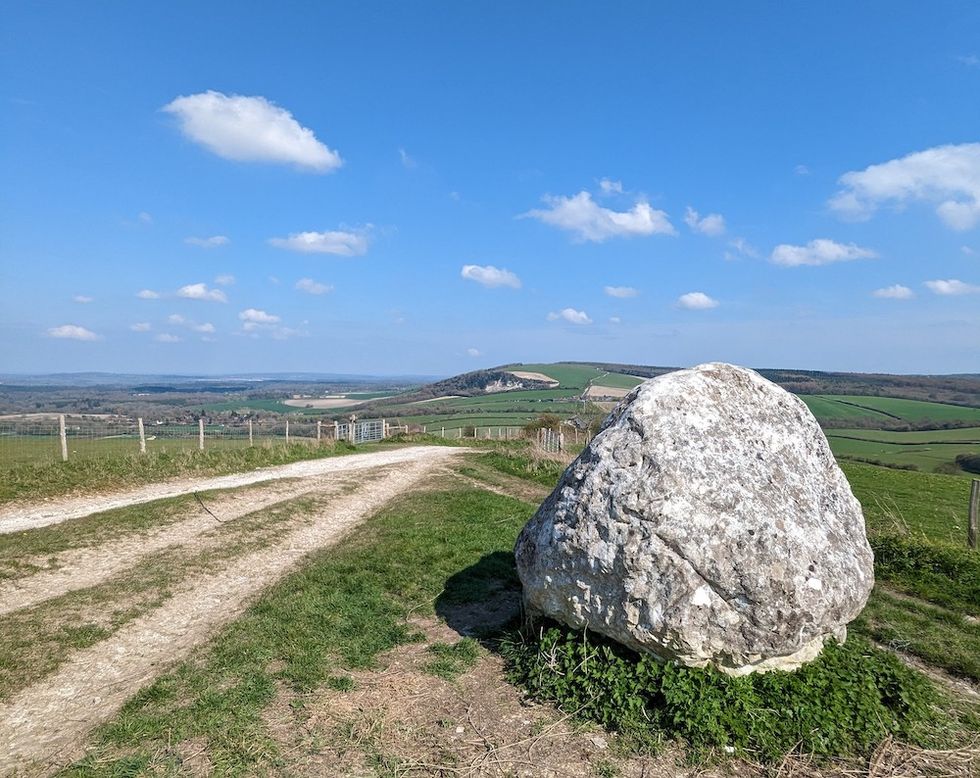 south downs way stone