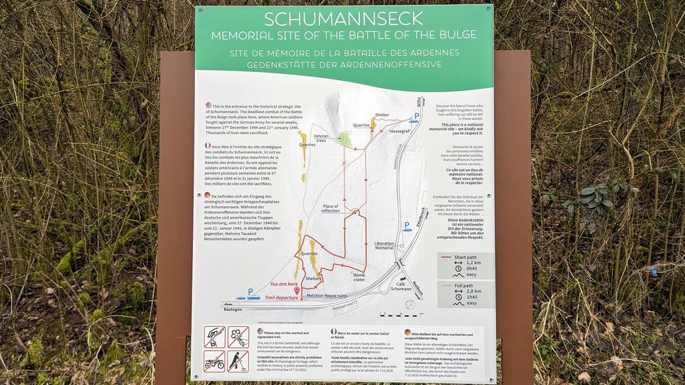 schumansseck memorial sign