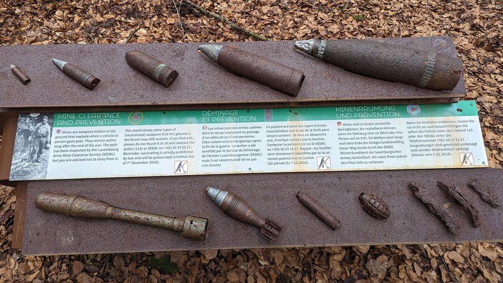 unexploded shells in luxembourg