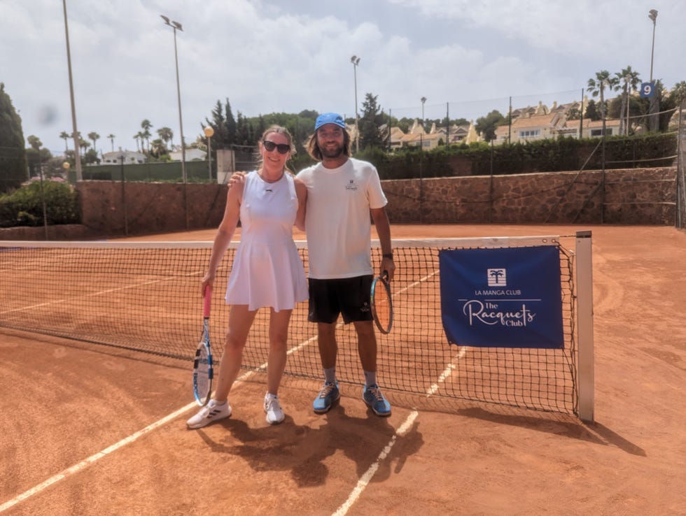 amanda statham and coach angel martinez at la manga