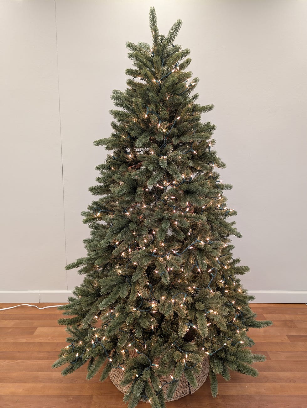 artificial christmas tree with lights