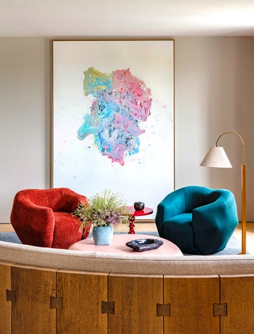 Interior designer Pierre Yovanovitch’s home with curvy furniture