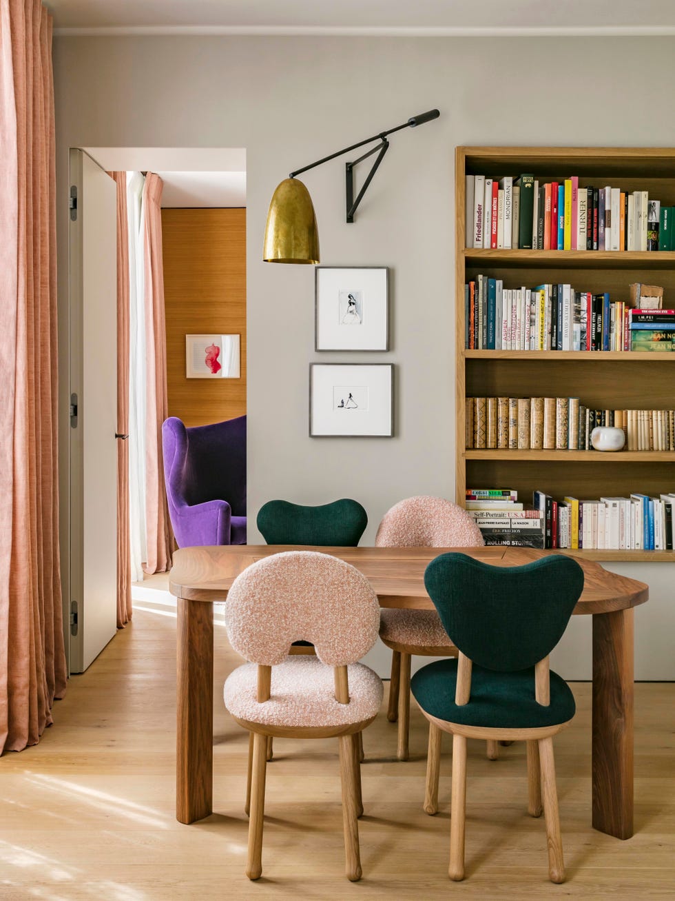 Interior designer Pierre Yovanovitch’s home with curvy furniture
