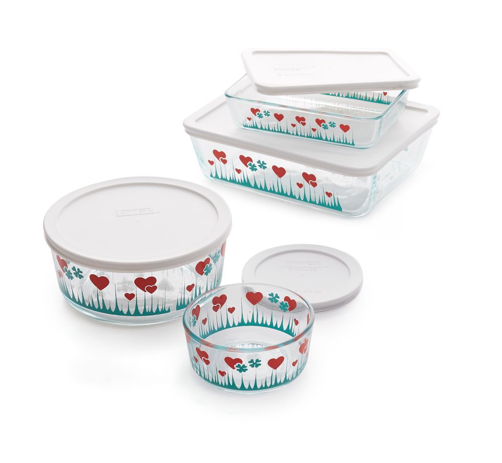 pyrex forever lucky in love storage dishes