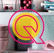 Pink, Shelf, Room, Dishware, Linens, Furniture, Plate, Textile, Table, Tableware, 