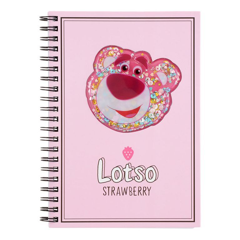 Notebook, Pink, Heart, Paper product, Font, Teddy bear, Spiral, Smile, 