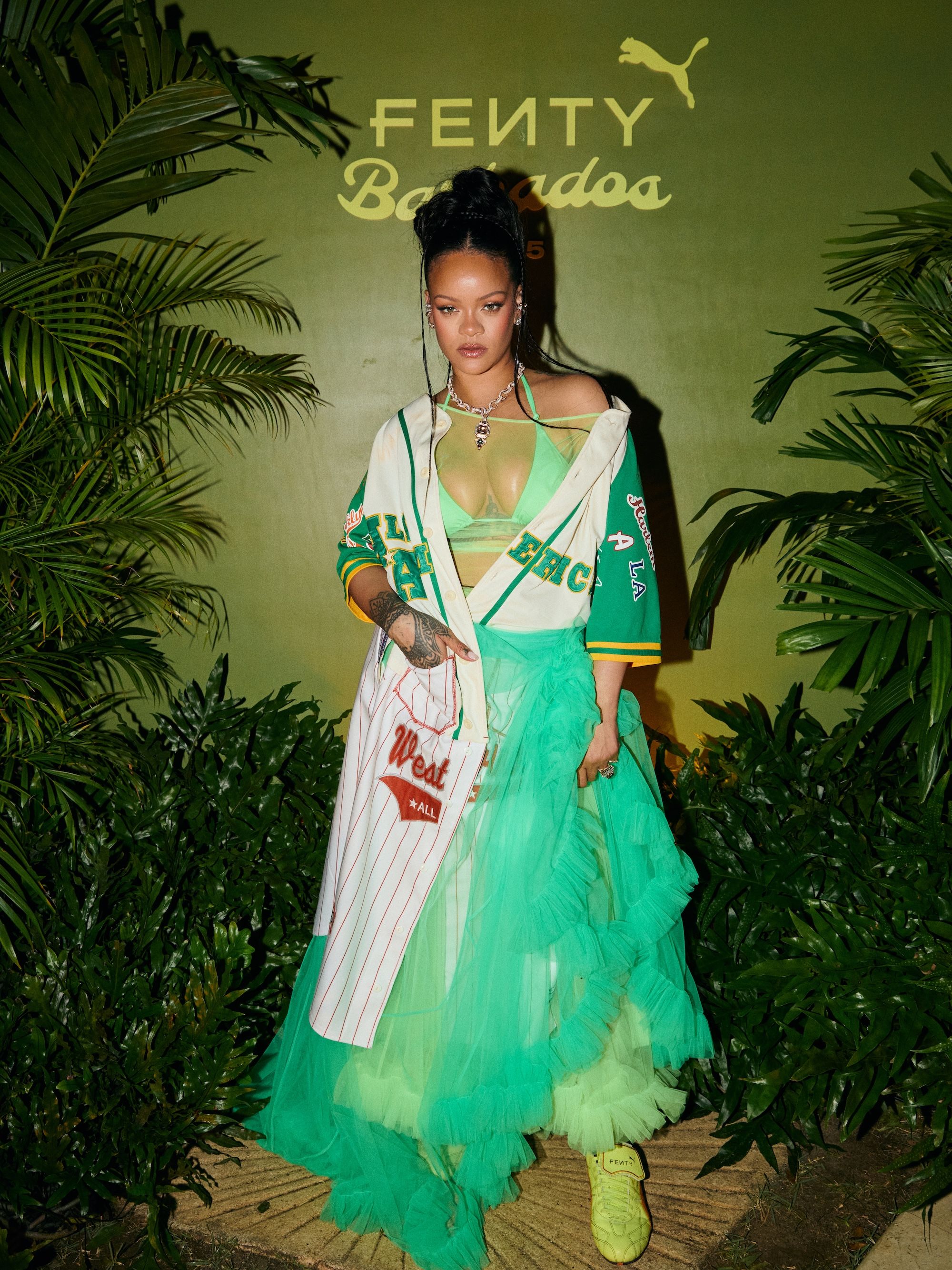 Rihanna Takes a Style Cue From Carrie Bradshaw in a Neon-Green Tutu