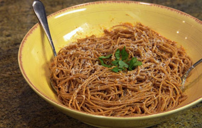 Spaghetti with no-bake sauce