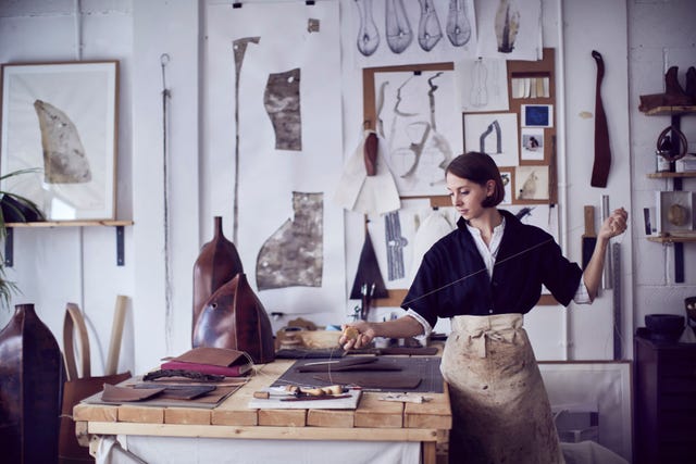 in the studio of frances pinnock photographed by alun callender