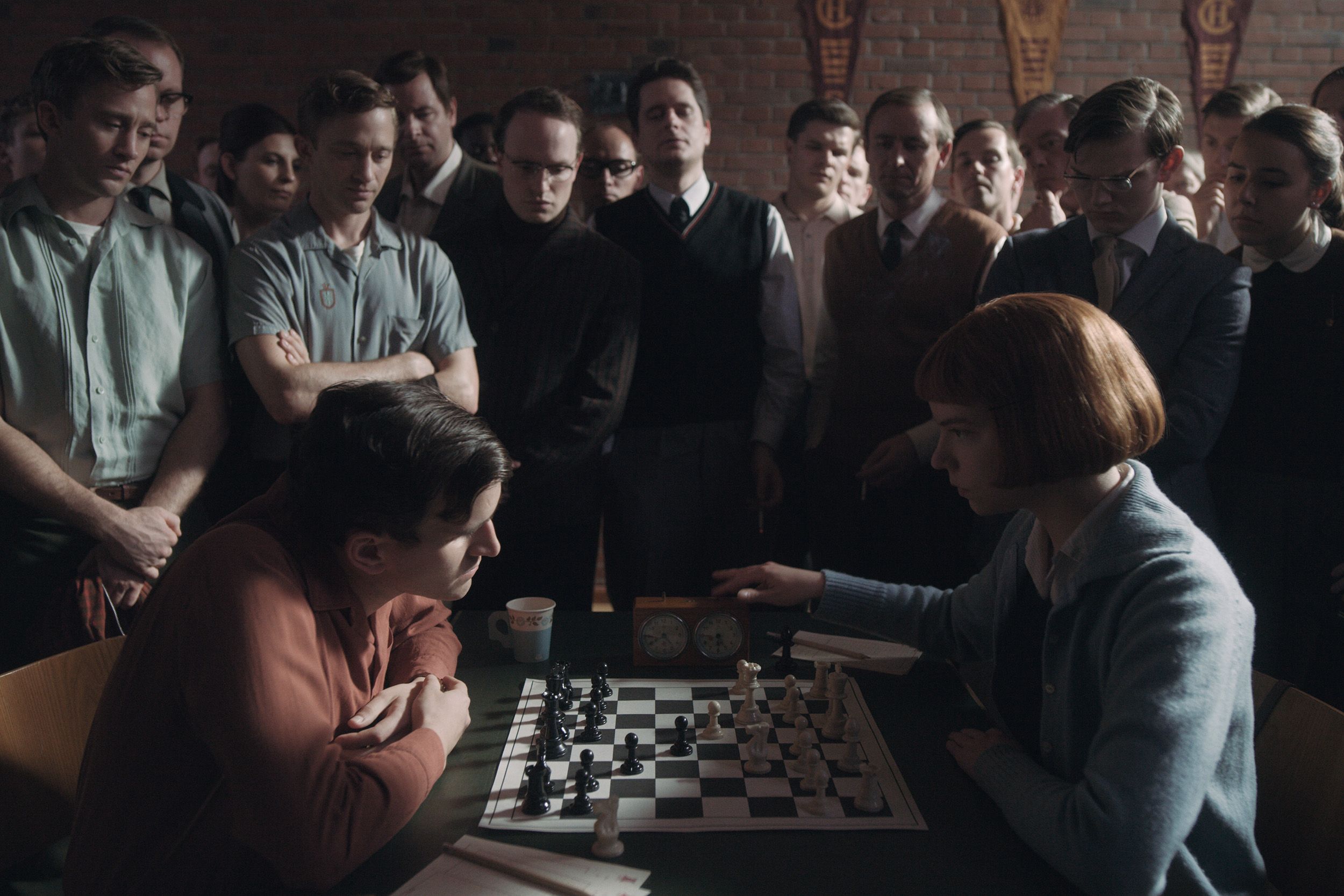 Chessboard with the Queen Gambit Opening and a Clock Showing the Time of  the Game Stock Image - Image of organized, checkered: 235866331