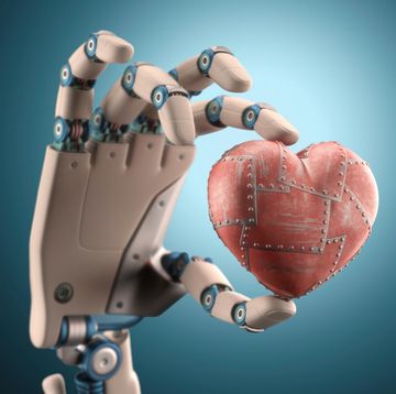 een hart in een robothand