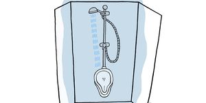 illustratie van urinoir in de douche door bas van der schot