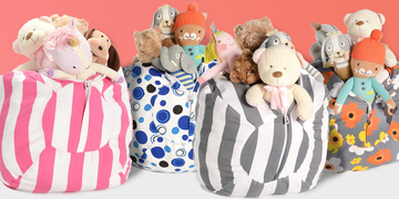 Creative QT Stuffed Animal Storage Bean Bag Chair