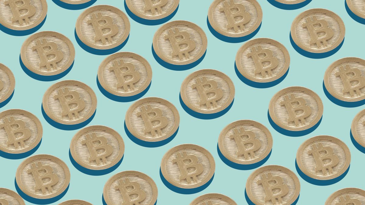 ilustración que representa monedas virtuales de bitcoin