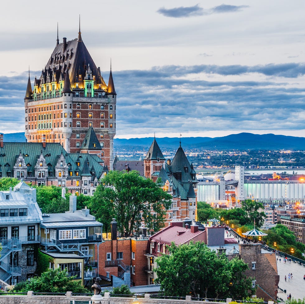 quebec city at sunset