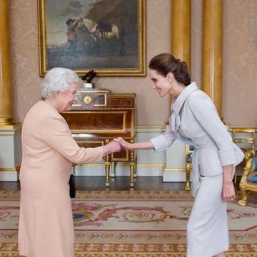 Angelina Jolie meets the Queen