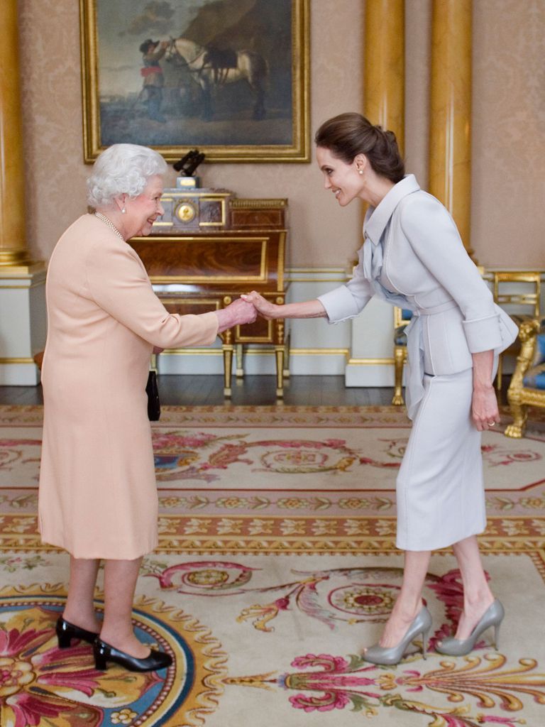 Angelina Jolie meets the Queen