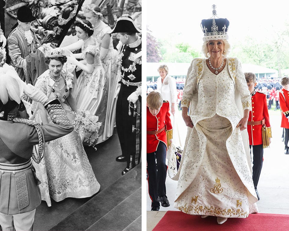 queen elizabeth versus king charles coronation photos