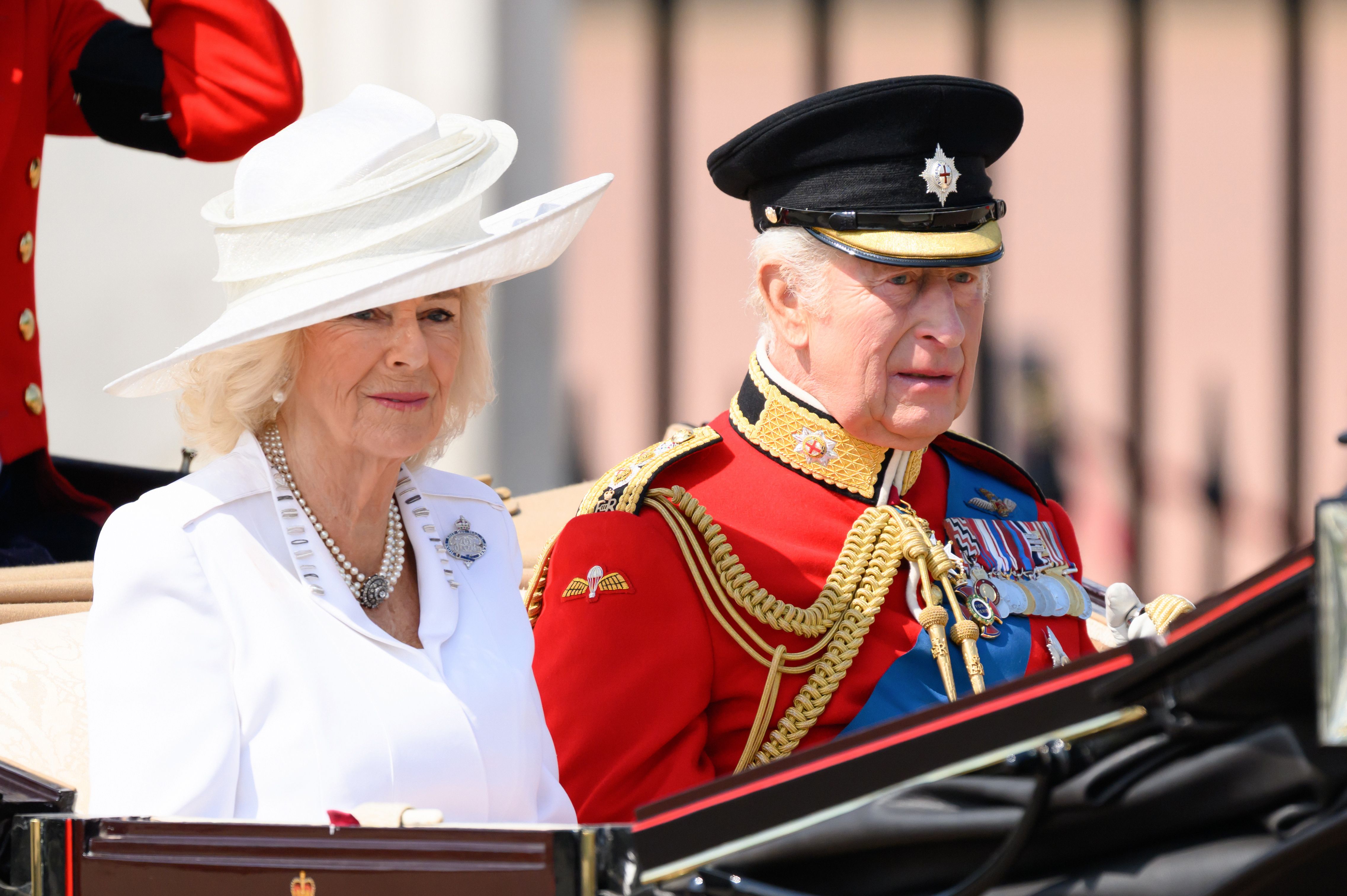 Queen Camilla's Regal White Dress Reigns at Trooping the Colour