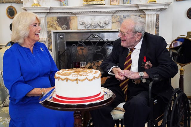 queen camilla veteran 100 birthday