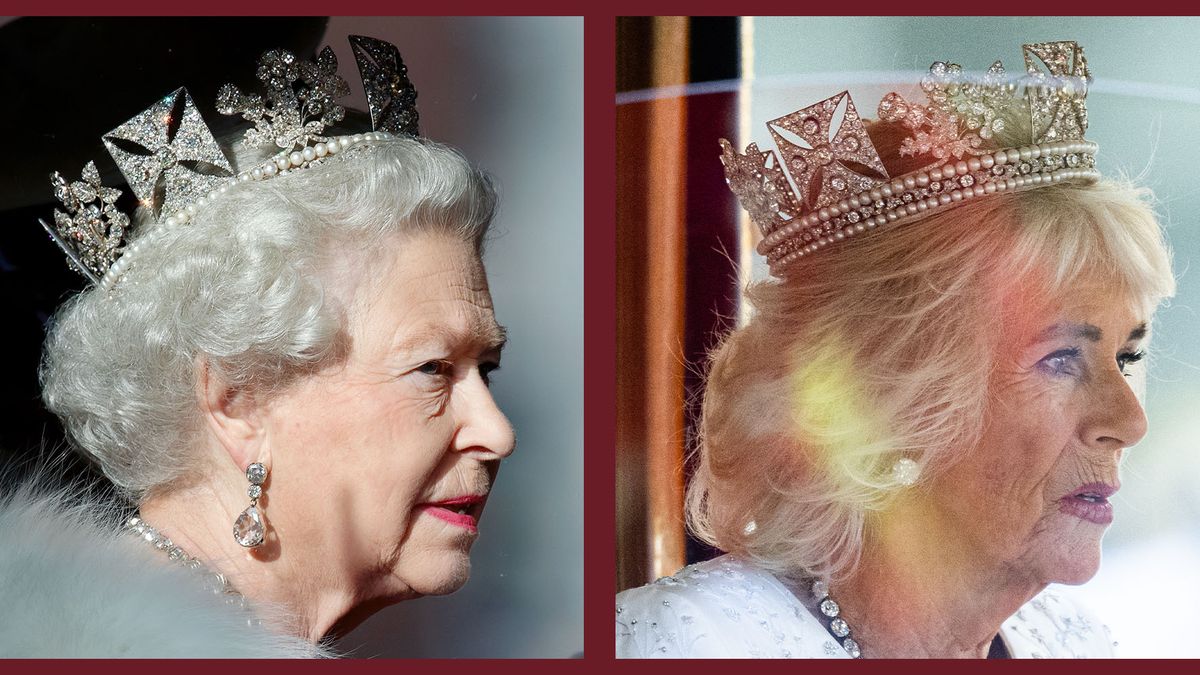 Queen Camilla Wears Diamond Diadem for First Time at 2023 State