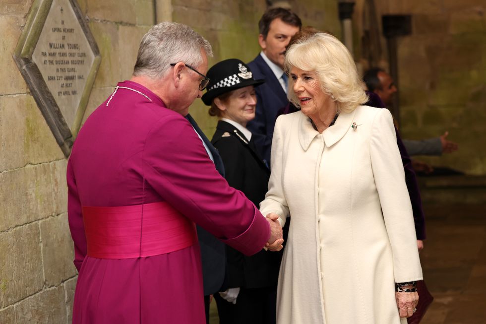 queen camilla attends musical evening at salisbury cathedral