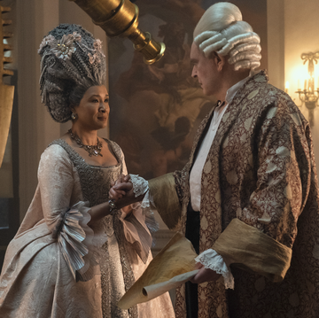 golda rosheuvel as queen charlotte, james fleet as king george in episode 104 of queen charlotte