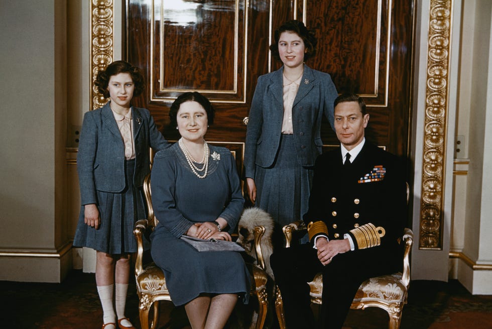 Princess Elizabeth, Queen Elizabeth the Queen Mother, Princess Margaret, and King George VI