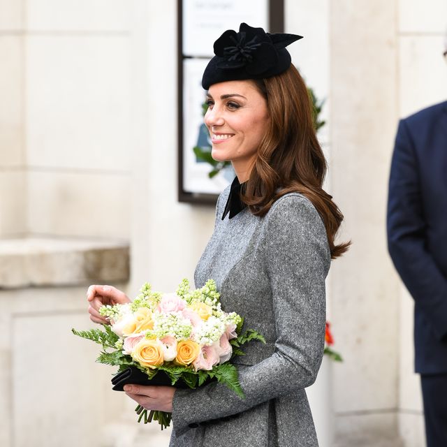 Queen Elizabeth II accompanied by and Catherine, Duchess of Cambridge Visit King's College London