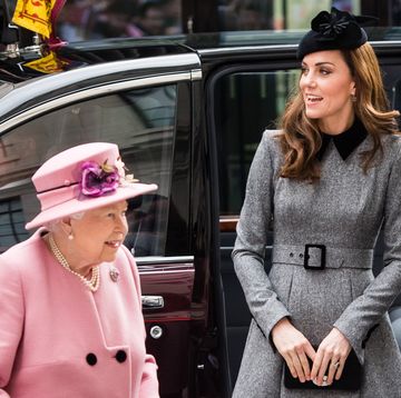 Queen Elizabeth II And The Duchess Of Cambridge Visit King's College London