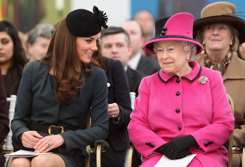 Queen Elizabeth II, Prince Philip, Duke Of Edinburgh And Catherine, Duchess Of Cambridge Visit Leicester