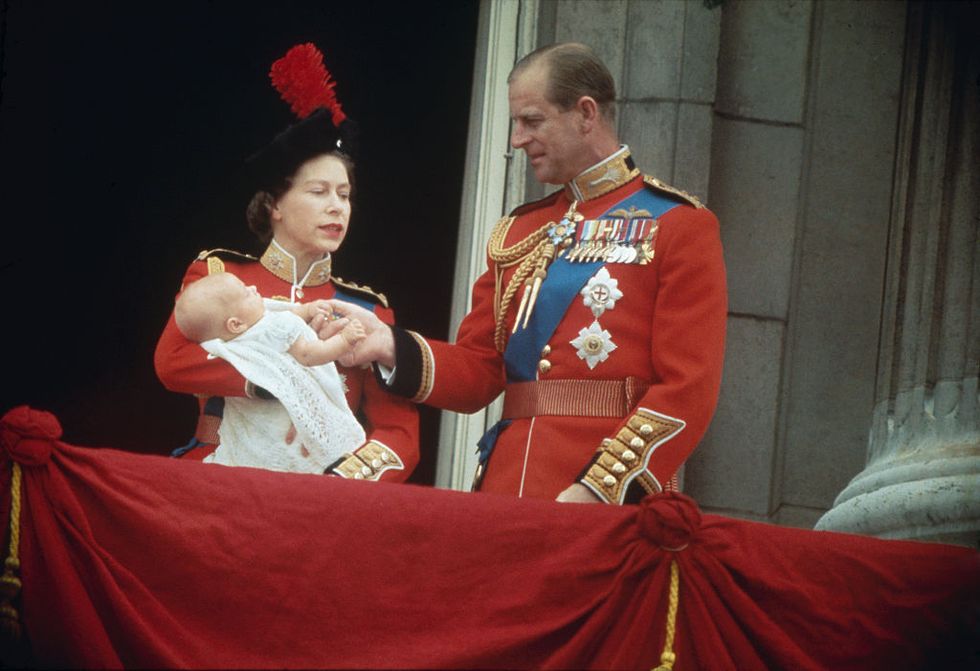 Queen, Prince Philip And Baby Edward