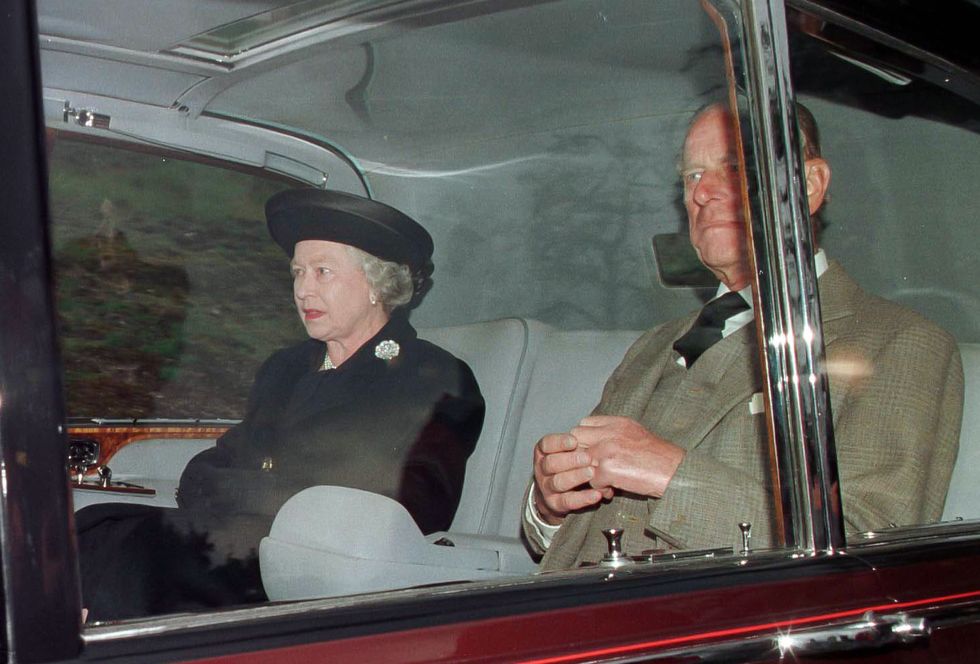members of the royal family attend crathie church, near balmoral, the morning after the death of diana, princess of wales
